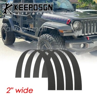For Jeep Wrangler Car Flexible Wheel Extend Fender Flares Molding Trim Mud Guard Foto 1 de 4