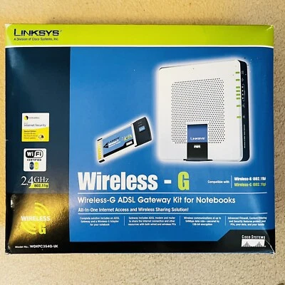 LINKSYS  ADSL WGKPC354G-UK Wireless-G Gateway Kit For Notebooks - Image 1 of 2