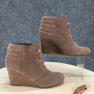 Dolce Vita Botas Mujer 9 Informales Con Cordones Cuña Botín Marrón Gamuza Cuero - Imagen 1 de 18