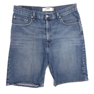 Levis 569 Jeansshorts Herren 34 Denim lockere gerade Passform dunkle Waschung 11" Schrittlänge - Bild 1 von 9