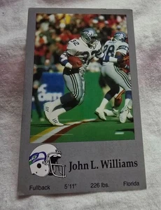 1988 Seattle Seahawks Police Card John L. Williams - Bild 1 von 2