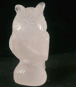 Hand Carved Quartz Owl Spirit Animal Totem Fetish Stone Figurine  - Picture 1 of 8