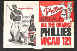 18. MAI 1969 SAN FRANCISCO GIANTS @ PHILADELPHIA PHILLIES SCORECARD, SCORED - Bild 1 von 2