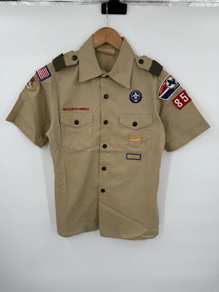Boy Scouts of America Cub Scout Uniforme Juvenil Camisa Mezcla Poliéster Talla Grande Foto 1 de 4