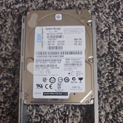IBM FRU 00Y2430 600GB 10K RPM SAS SFF-2 2.5-inch Hard Drive Disk (IBM i) - Image 1 of 3