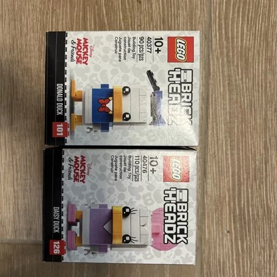 LEGO Brick Headz Lot: Daisy Duck (40476) & Donald Duck (40377) Brand New NIB - Image 1 of 4