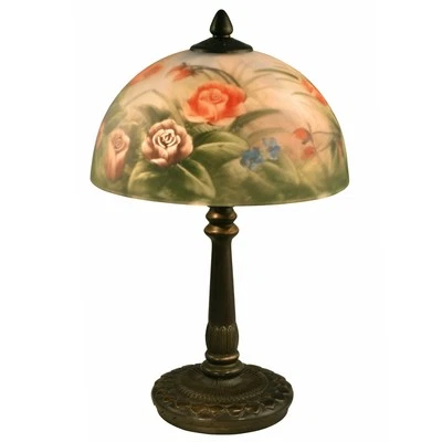 Dale Tiffany Rose Dome Hand Painted Table Lamp - Image 1 of 2