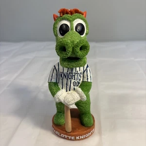 Mascotte Charlotte Knights Homère le dragon Bobblehead avec queue de mouvement - Photo 1/16