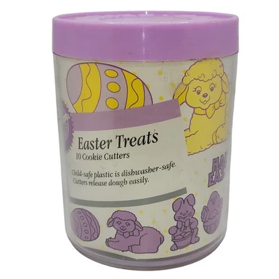 Juego de cortador de galletas de Pascua Wilton de 10 piezas - bañera de almacenamiento vintage 1990 Foto 1 de 4
