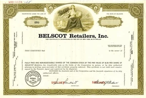 Belscot Retailers, Inc. - Musterbestände & Anleihen - Bild 1 von 1