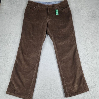 LL Bean Pants Mens 38x29 Brown Corduroy Chino Casual Outdoors - Image 1 of 4