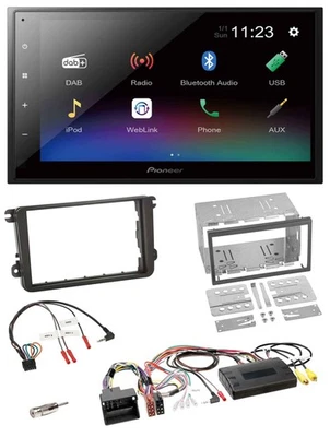 Pioneer USB Bluetooth DAB 2DIN Lenkrad Autoradio für VW T5 Golf Tiguan Touran 20 - Bild 1 von 4