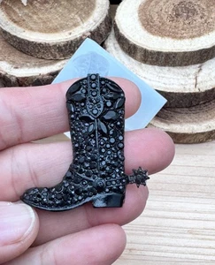 Western Glanz Stiefel - Cowboy Schuhe Handarbeit Silikonform zum Basteln - Bild 1 von 8