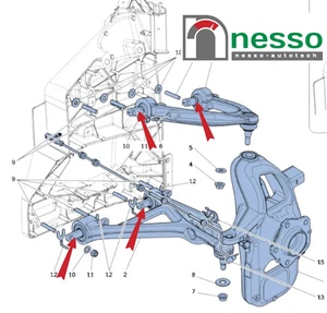 8pcs Set Front Left Right Suspension Control Arm Bushing for Ferrari 458 488 - Picture 1 of 6