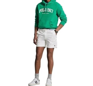 Polo Ralph Lauren Jungen Größe 20 weiß Polo Stretch Chino Shorts, 6 Zoll neu mit Etikett selten - Bild 1 von 9