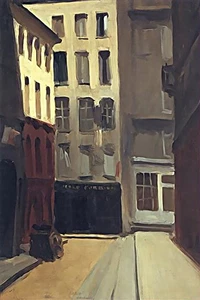 Hopper Paris Street - CANVAS OR PRINT WALL ART - Picture 1 of 1