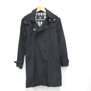 Burberry London Nova Check Trench Coat Polyester Black 40/L (US:M) 131117K Auth - Picture 1 of 8