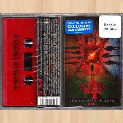 RED CASSETTE----  STRANGER THINGS 4 Soundtrack URBAN OUTFITTERS TAPE        0826 - Image 1 of 2