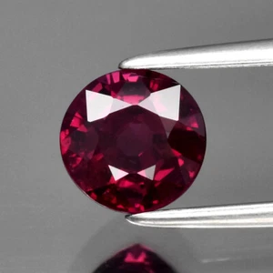 RHODOLITE GARNET 1.10ct Purplish Pink Round 5.8x3.8mm VS1 Clarity Natural Africa - Picture 1 of 24