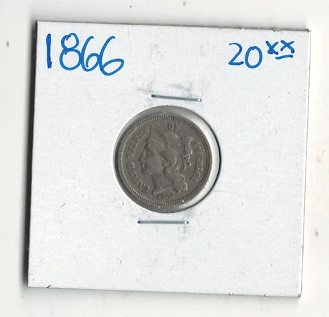 1866 THREE CENTS Cover