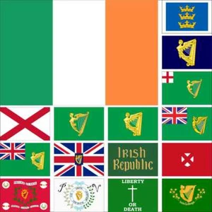 Bandiera Irlanda Arpa Verde Reale Repubblica d'Irlanda Arklow Cavalleria Dublino Volontari - Foto 1 di 20
