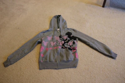 Walt Disney World Disneyland Niñas Mickey Mouse Estampado Gris Cremallera Sudadera con Capucha Talla S Foto 1 de 4