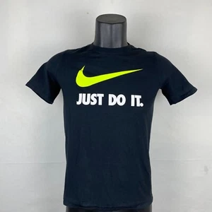 NIKE JUST DO IT Graphic Print T-Shirt Tee Shirt Youth Large Black Green - Picture 1 of 5
