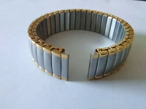 Banda de expansión pulida de dos tonos de 6 pulgadas de largo y 15 mm tamaño de asa - Imagen 1 de 5