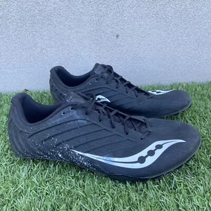 Saucony Mens Spitfire 5 S29055-3 Black Running Cleats Shoes US 11.5 - Picture 1 of 9