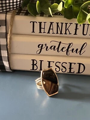 JAY KING DTR Sterling Silver Large Black & Brown Stone Ring 20.1 Grams Size 9.5 - Image 1 of 4