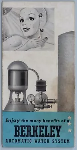 Sistema de agua automático Berkeley años 50 folleto anuncio impreso Calif. - Imagen 1 de 4