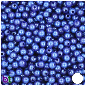 BeadTin Faux Pearl 6mm Round Plastic Craft Beads (500pcs) - Color choice - Picture 1 of 21