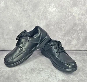 Orthofeet Bio Füße schwarz Leder Unterstützung ohne Bindeband Sneaker 10,5 D orthopädischer Schuh - Bild 1 von 20