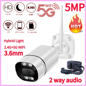 5MP Wifi POE IP Bullet Camera IR Dual Lights H.265 2 Way Audio IP66 Card Slot - Picture 1 of 12