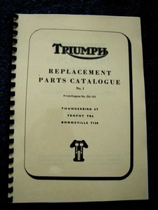 TRIUMPH 6T TR6 T120 PARTS BOOK MANUAL No.1 1963 - TP30 823/63 - Picture 1 of 1