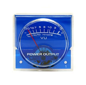 2pc Panel VU Meter SD-310RN Blue 48x45mm -20~+5dB DCR=650Ω no Lamp SD FlashStar - Picture 1 of 6