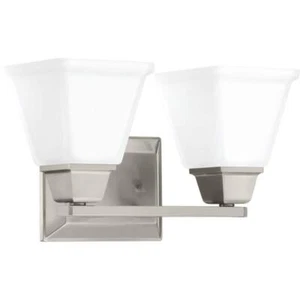 Progress Lighting 14"W Modern Transitional Metal Glass Dimmable Brushed Nickel - Picture 1 of 6