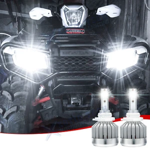 9005 6000K White LED Bulbs Headlight For Honda Foreman Rubicon 500 Rancher 420 - Picture 1 of 8