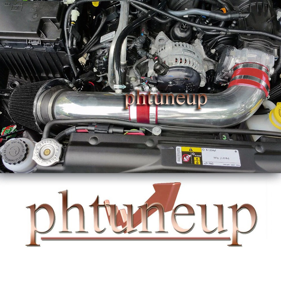 KIT DE ADMISIÓN DE AIRE ROJO-NEGRO PARA JEEP WRANGLER 2012-2018 MOTOR V6 3,6 L Foto 1 de 1