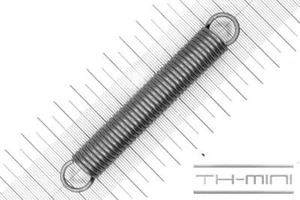 Zug-Feder 2mm Haken Öse 14,5x98,8mm 15,6kg Spiral Edel-stahl rostfrei Metall - Picture 1 of 1
