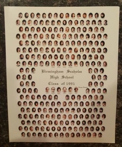 E.W. SEAHOLM HIGH SCHOOL class of 1991 senior class photo, Birmingham,MI (CLEAN) - Picture 1 of 6