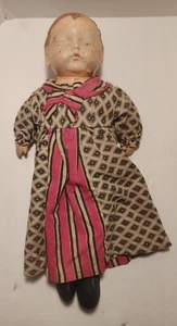 Antique GOLDENBERGER  1924 Doll Composition Straw Stuffed Body Original Dress - Picture 1 of 13