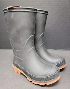 Wonder Nation Jugend Stiefel Unisex Schwarz Chore Wasserdicht Pull On Regenschuh NEU - Bild 1 von 7