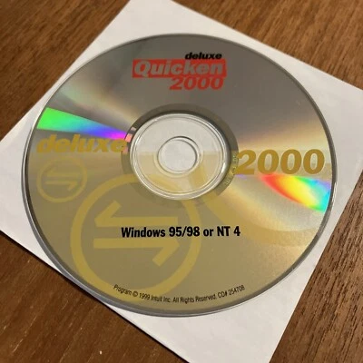Intuit Quicken 2000 Deluxe For Windows Disc Only - Image 1 of 2