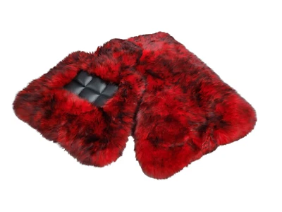 Genuine Red Black Tip Sheepskin Floor Mats for Rolls Royce Spectre Wraith Dawn - Image 1 of 4