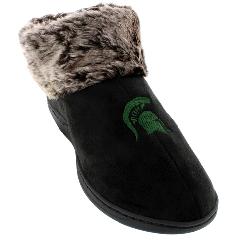 Michigan State Spartans Faux Sheepskin Furry Top Slipper Cover