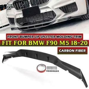 PARA 18~20 BMW F90 M5 R~ESTILO FIBRA DE CARBONO PARACHOQUES DELANTERO ALERÓN LABIAL DIVISOR - Imagen 1 de 12