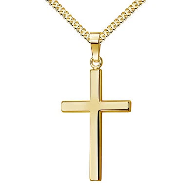 Kreuz-Anhänger 585 Gold  Goldkreuz für Damen und Herren + Schmuck-Etui - Bild 1 von 3