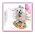 Mini souris souris mohair Deb Canham Artist Designs ANGELINA 21⁄4" édition limitée COA