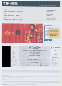 AFL reserved seats august 17 gold coast - Picture 1 of 2